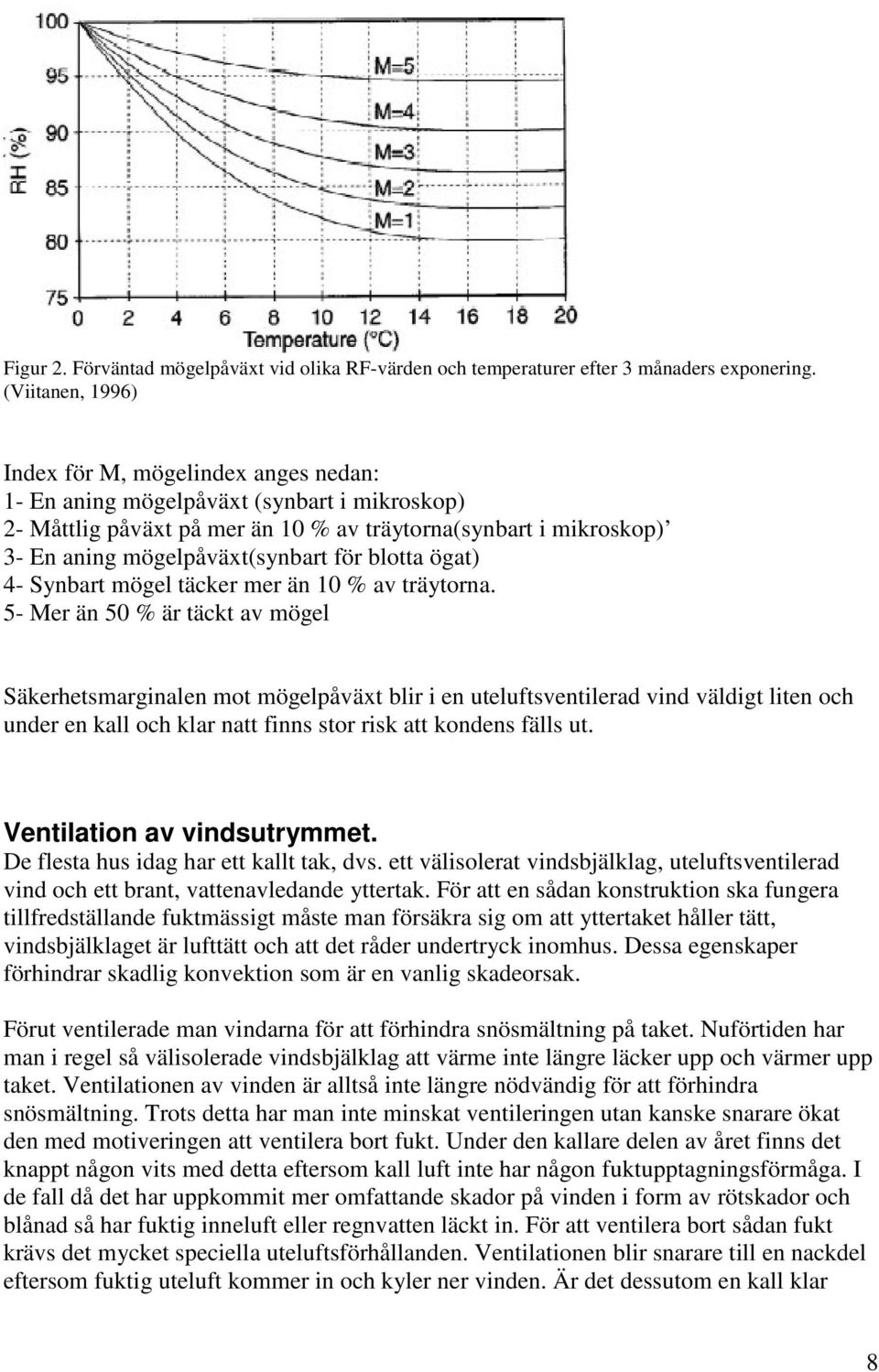 för blotta ögat) 4- Synbart mögel täcker mer än 10 % av träytorna.