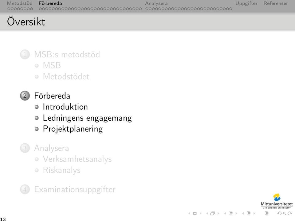 engagemang Projektplanering 3 Analysera