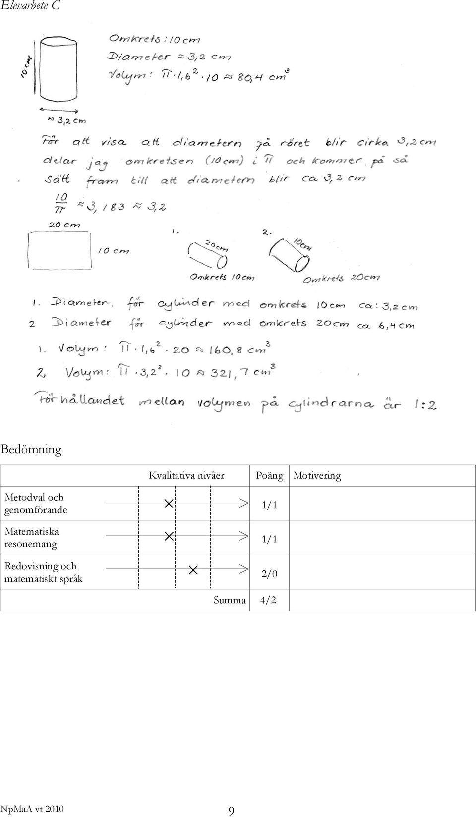 Redovisning och matematiskt språk