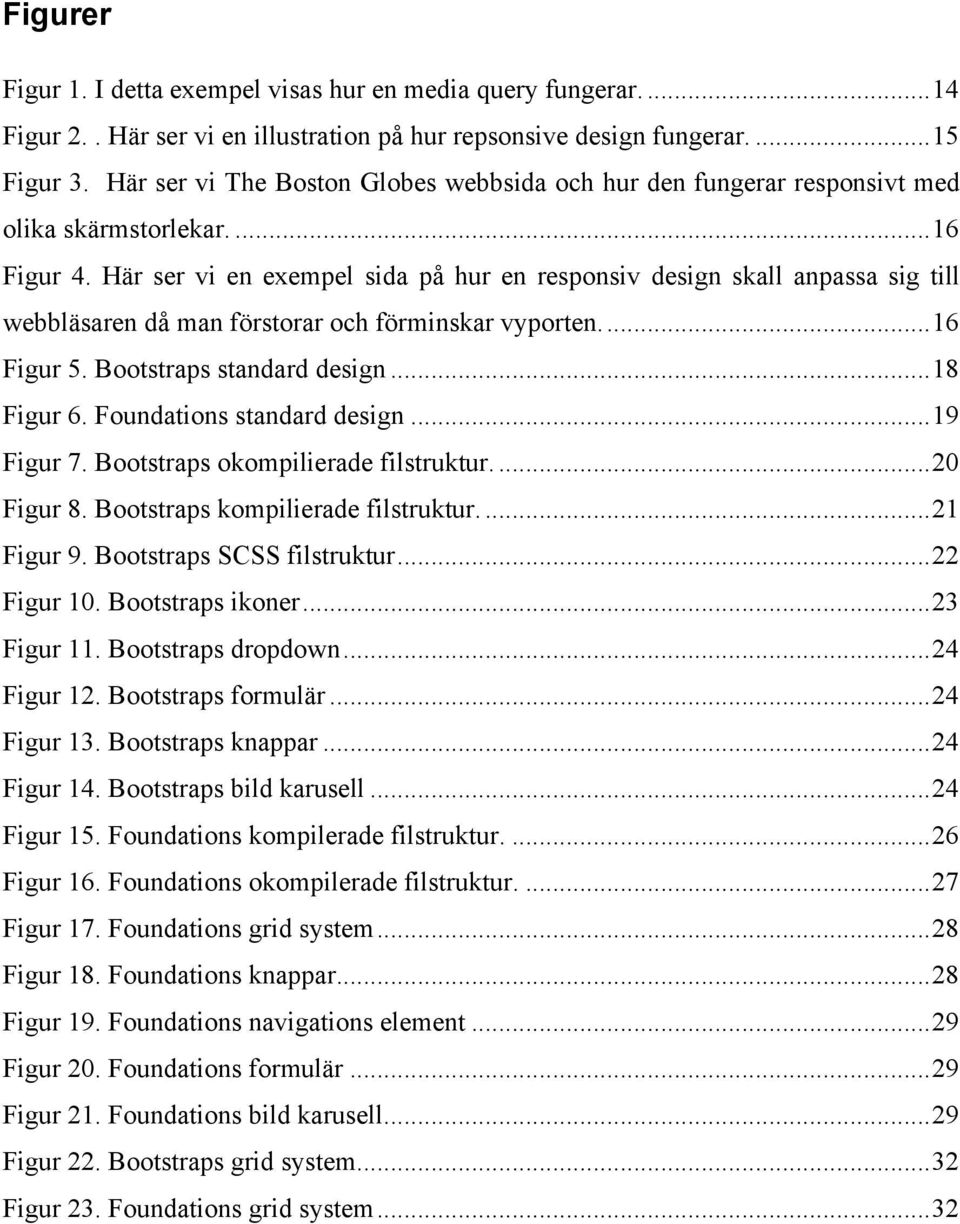 Här ser vi en exempel sida på hur en responsiv design skall anpassa sig till webbläsaren då man förstorar och förminskar vyporten.... 16 Figur 5. Bootstraps standard design... 18 Figur 6.