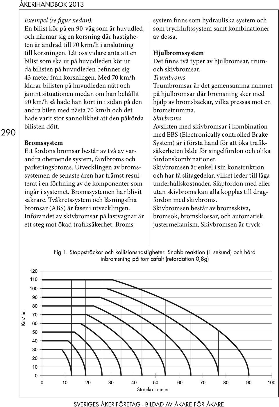 Med 70 km/h klarar bilisten på huvudleden nätt och jämnt situationen medan om han behållit 90 km/h så hade han kört in i sidan på den andra bilen med nästa 70 km/h och det hade varit stor sannolikhet