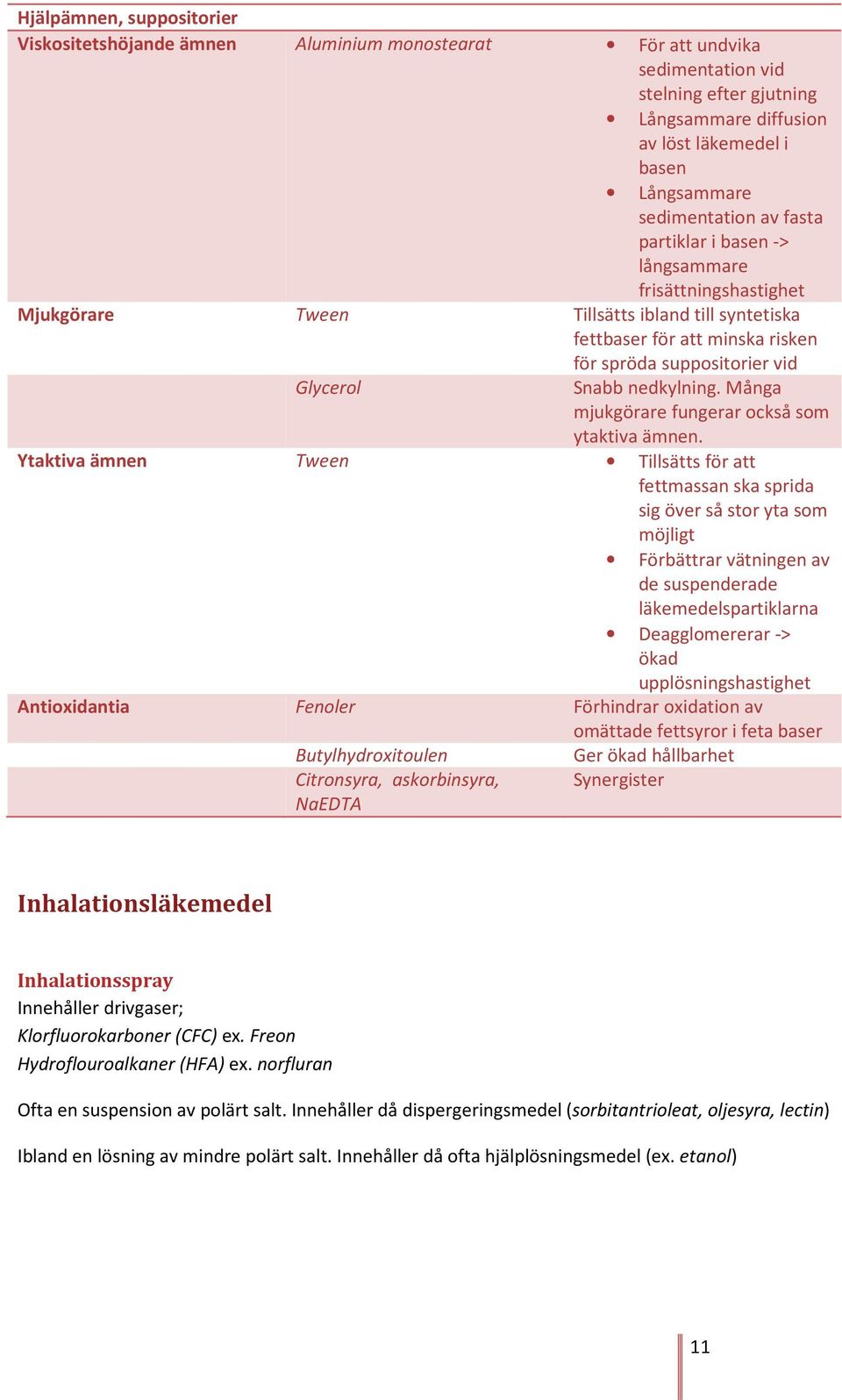 Snabb nedkylning. Många mjukgörare fungerar också som ytaktiva ämnen.