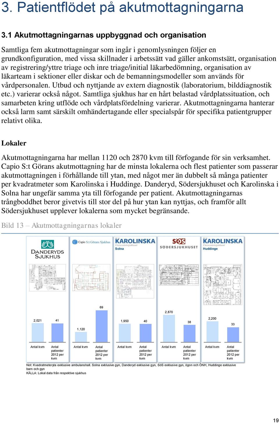 organisation av registrering/yttre triage och inre triage/initial läkarbedömning, organisation av läkarteam i sektioner eller diskar och de bemanningsmodeller som används för vårdpersonalen.