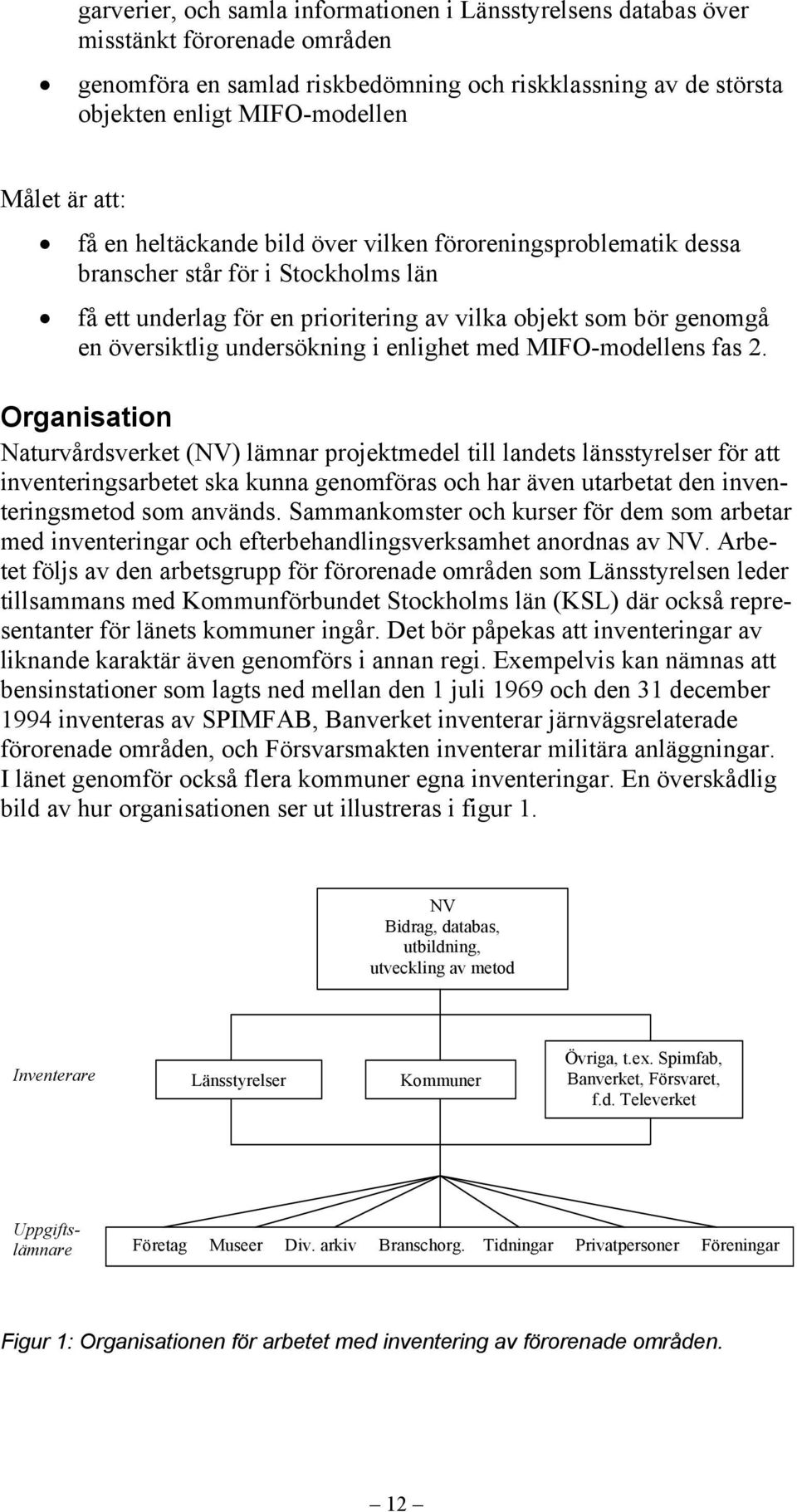 undersökning i enlighet med MIFO-modellens fas 2.