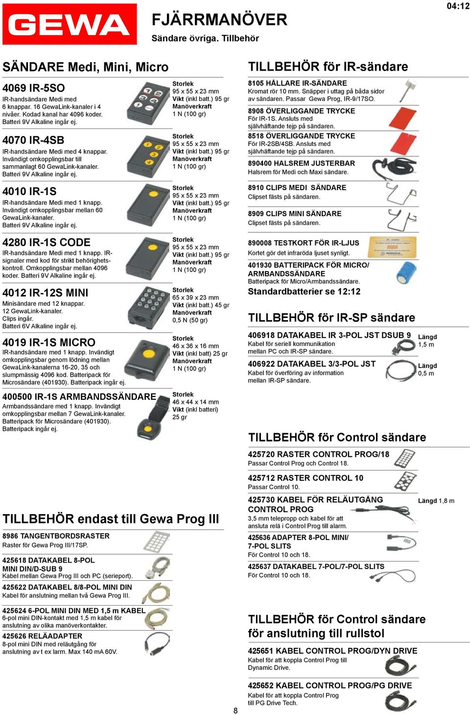 4010 ir-1s IR-handsändare Medi med 1 knapp. Invändigt omkopplingsbar mellan 60 GewaLink-kanaler. Batteri 9V Alkaline ingår ej. 4280 ir-1s code IR-handsändare Medi med 1 knapp.