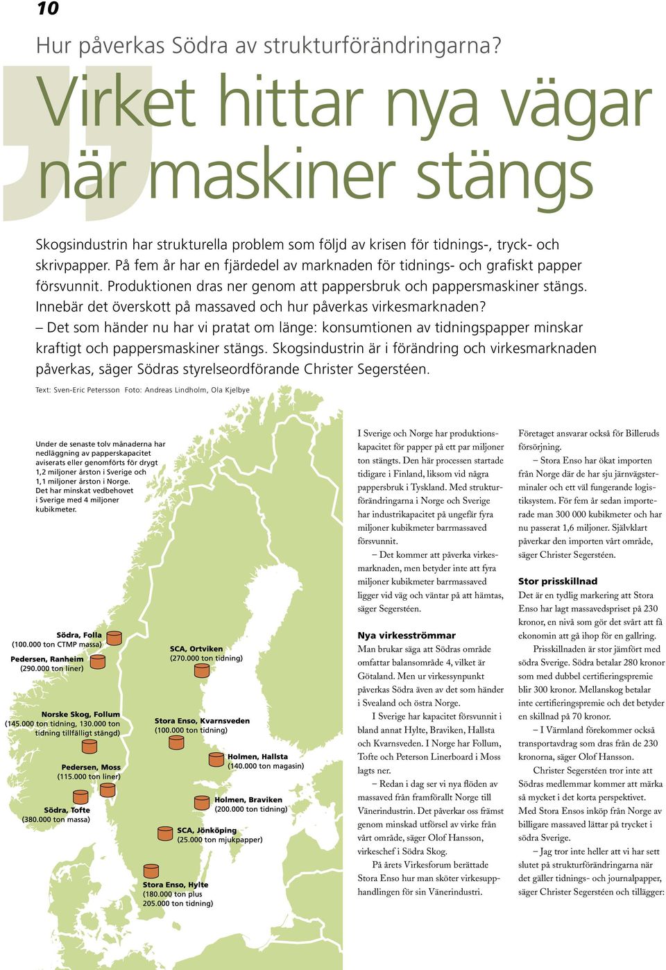 Innebär det överskott på massaved och hur påverkas virkesmarknaden? Det som händer nu har vi pratat om länge: konsumtionen av tidningspapper minskar kraftigt och pappersmaskiner stängs.