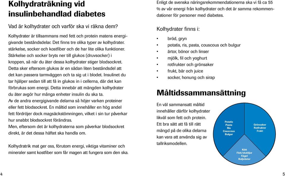 Stärkelse och socker bryts ner till glukos (druvsocker) i kroppen, så när du äter dessa kolhydrater stiger blodsockret.