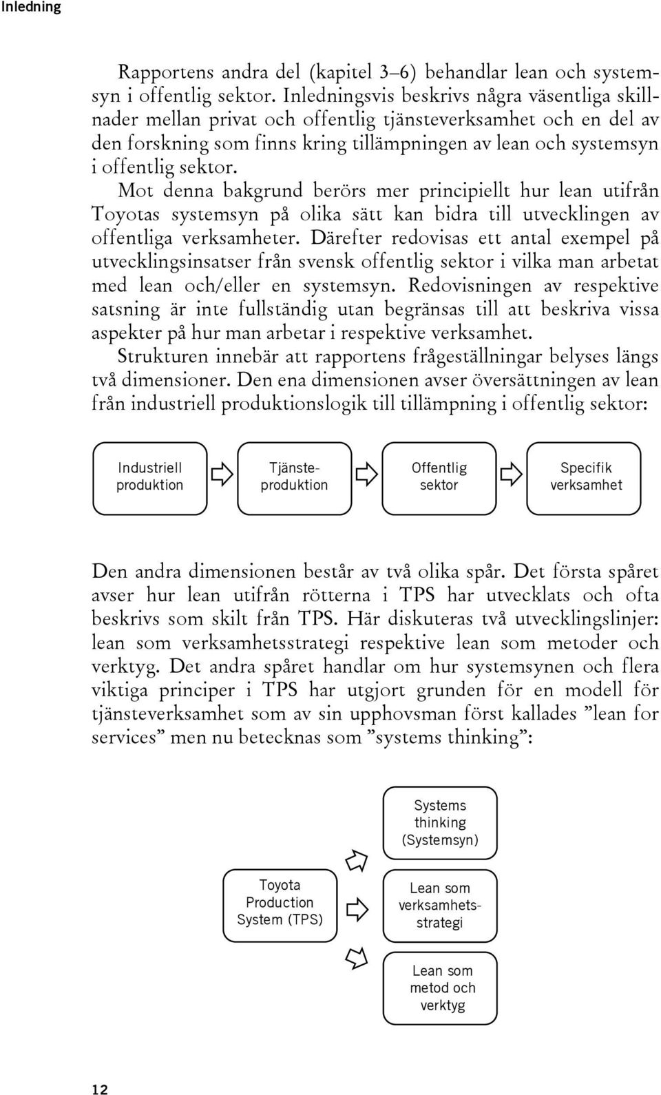 Mot denna bakgrund berörs mer principiellt hur lean utifrån Toyotas systemsyn på olika sätt kan bidra till utvecklingen av offentliga verksamheter.