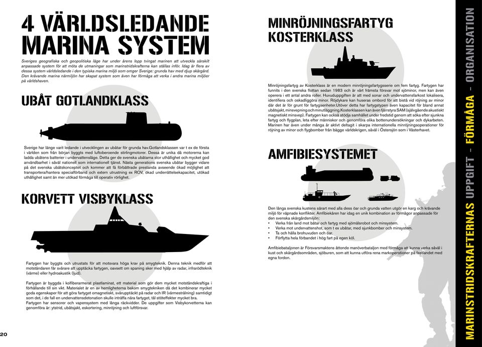 Den krävande marina närmiljön har skapat system som även har förmåga att verka i andra marina miljöer på världshaven.