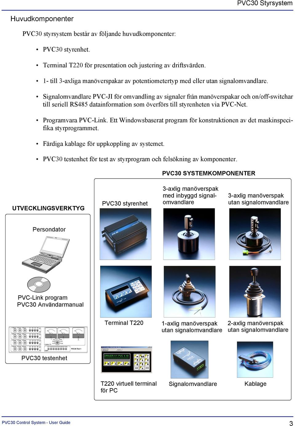 Signalomvandlare PVC-JI för omvandling av signaler från manöverspakar och on/off-switchar till seriell RS485 datainformation som överförs till styrenheten via PVC-Net. Programvara PVC-Link.