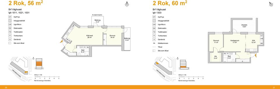 ök/vard 2 14 m² 6 m² arderob lädkammare 11 m² 17 m² ök 1 / 6