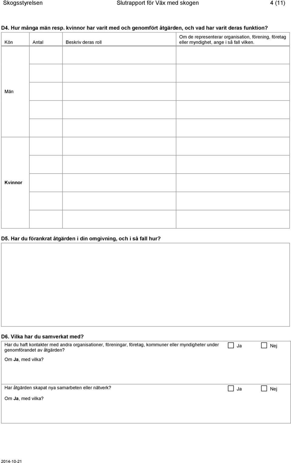 Kön Antal Beskriv deras roll Om de representerar organisation, förening, företag eller myndighet, ange i så fall vilken. Män D5.