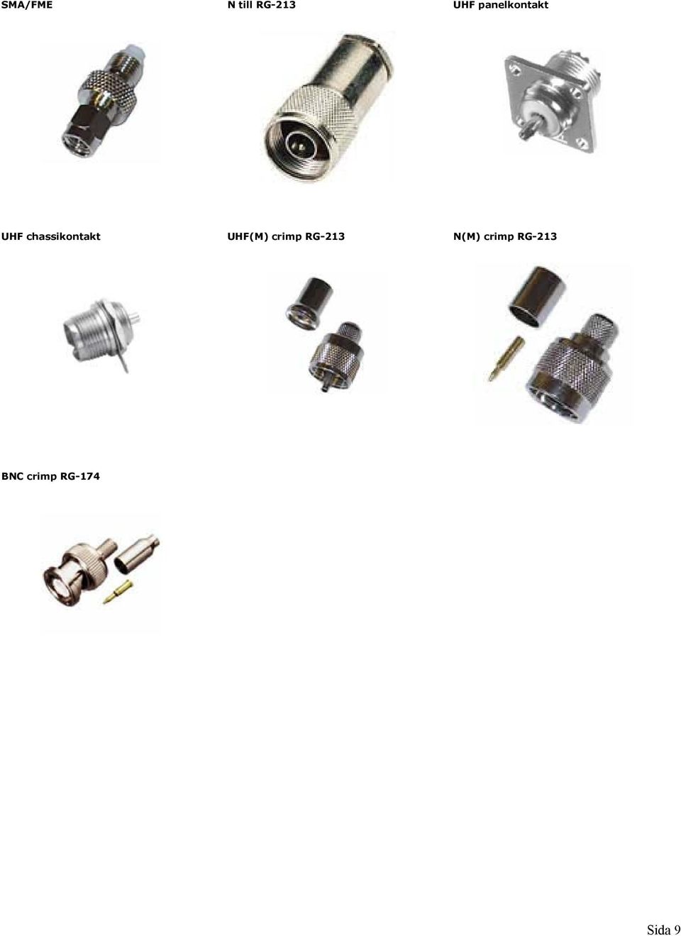 chassikontakt UHF(M) crimp