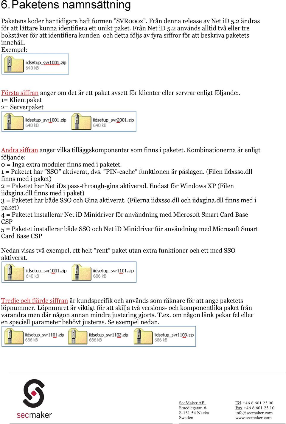 Exempel: Första siffran anger om det är ett paket avsett för klienter eller servrar enligt följande:. 1= Klientpaket 2= Serverpaket Andra siffran anger vilka tilläggskomponenter som finns i paketet.