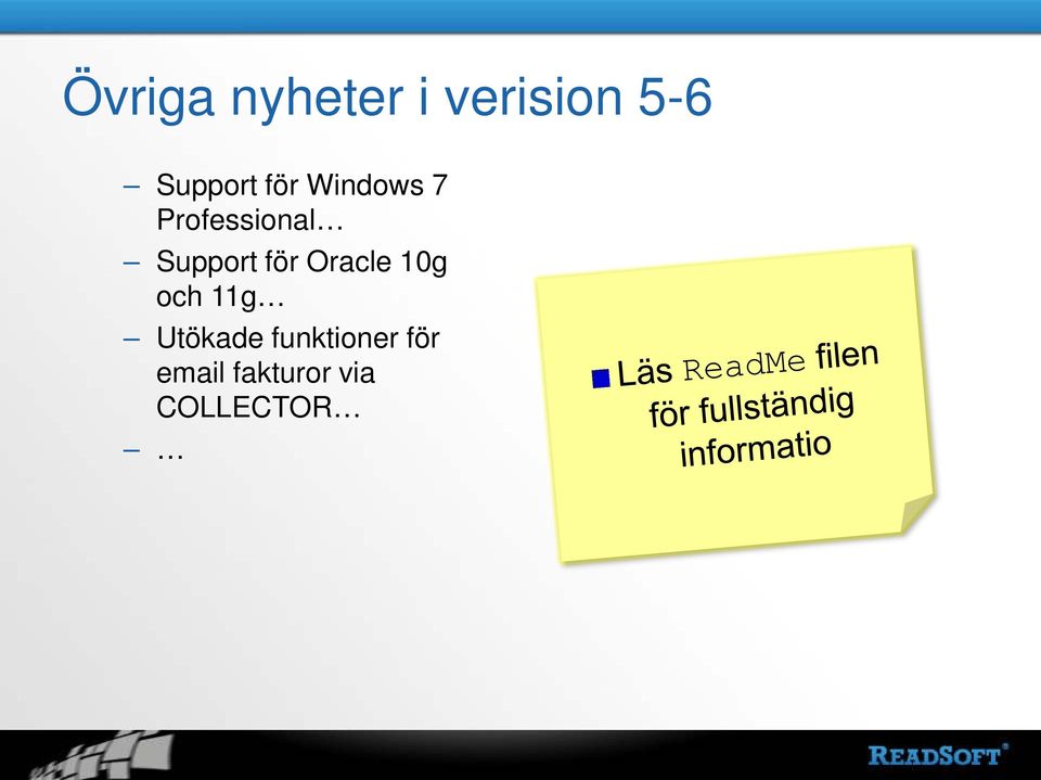 Support för Oracle 10g och 11g