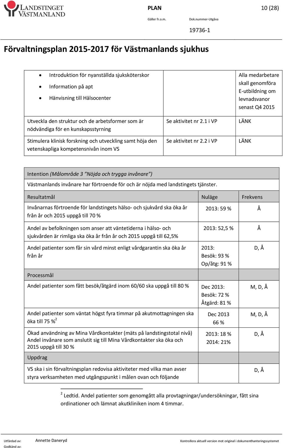 kompetensnivån inom VS Se aktivitet nr 2.1 i VP Se aktivitet nr 2.