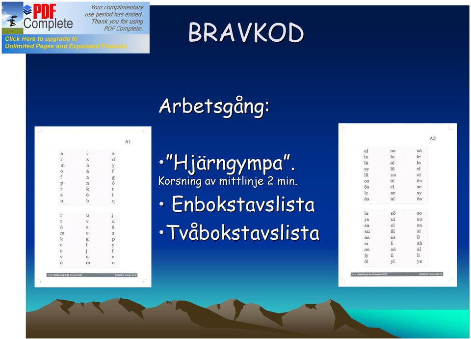 Korsning av mittlinje 2