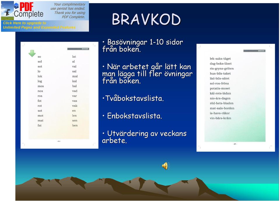 till fler övningar från n boken.