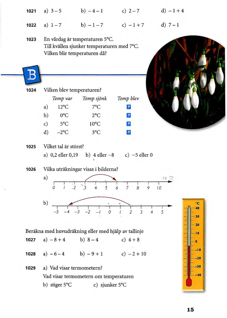 a) 0,2 eller 0,9 b) 4 eller 8 c) 5 eller 0 026 Vilka uträkningar visas i bilderna? a) I i - 0 2 3 4.