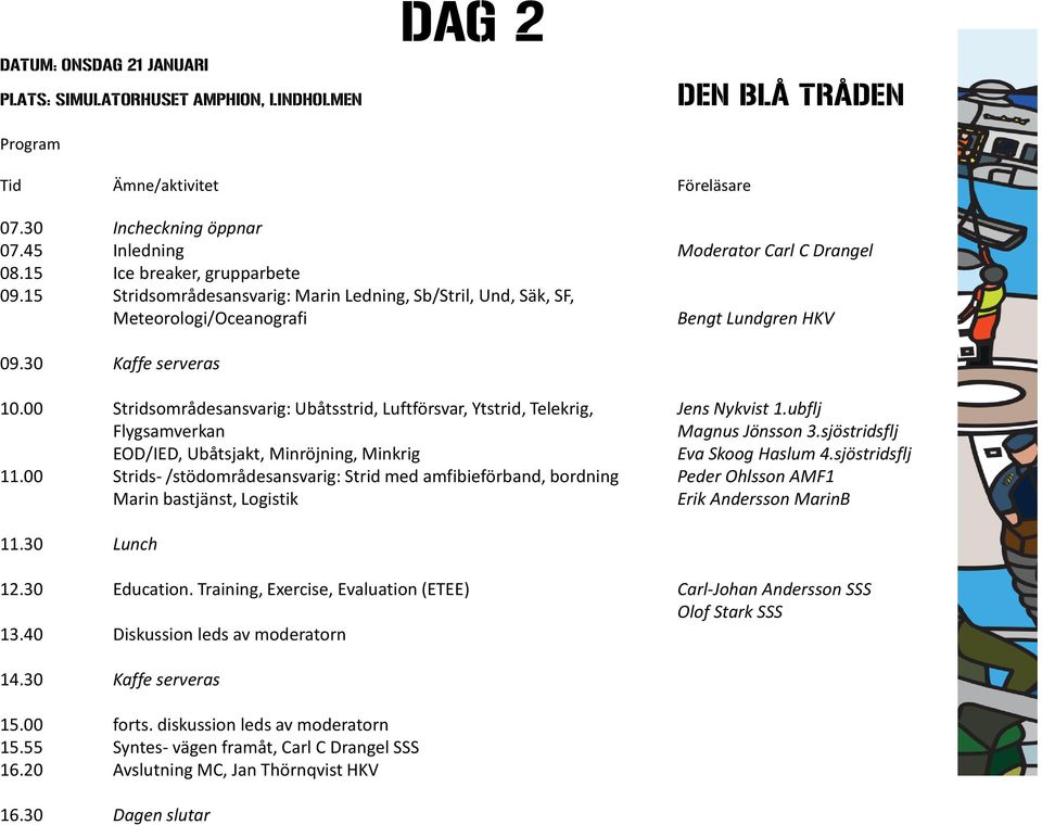 ubflj Flygsamverkan Magnus Jönsson 3.sjöstridsflj EOD/IED, Ubåtsjakt, Minröjning, Minkrig Eva Skoog Haslum 4.sjöstridsflj 11.