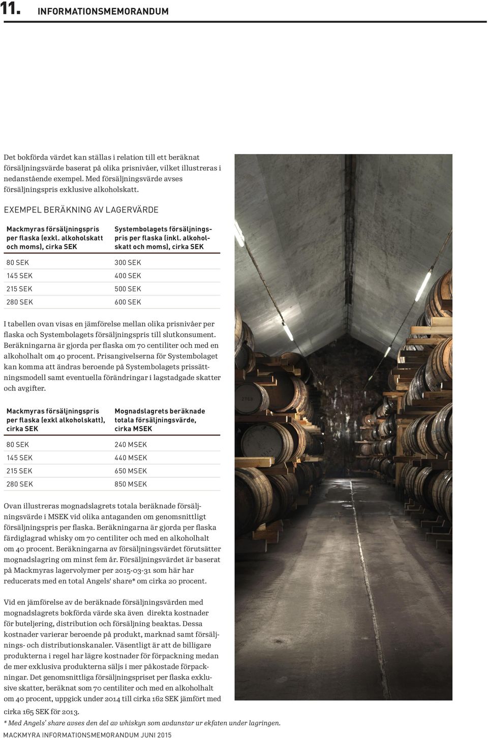 alkoholskatt och moms), cirka SEK Systembolagets försäljningspris per flaska (inkl.