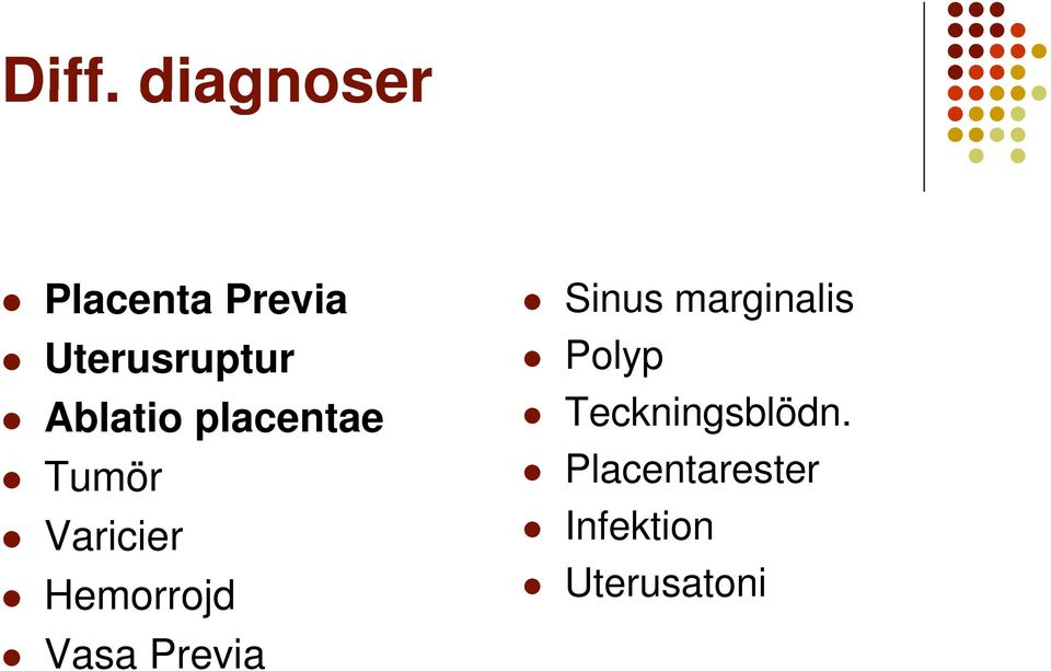 placentae Teckningsblödn.