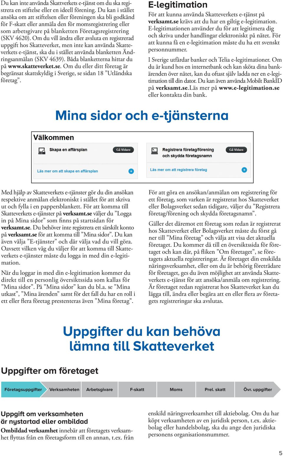 Om du vill ändra eller avsluta en registrerad uppgift hos Skatteverket, men inte kan använda Skatteverkets e-tjänst, ska du i stället använda blanketten Ändringsanmälan (SKV 4639).