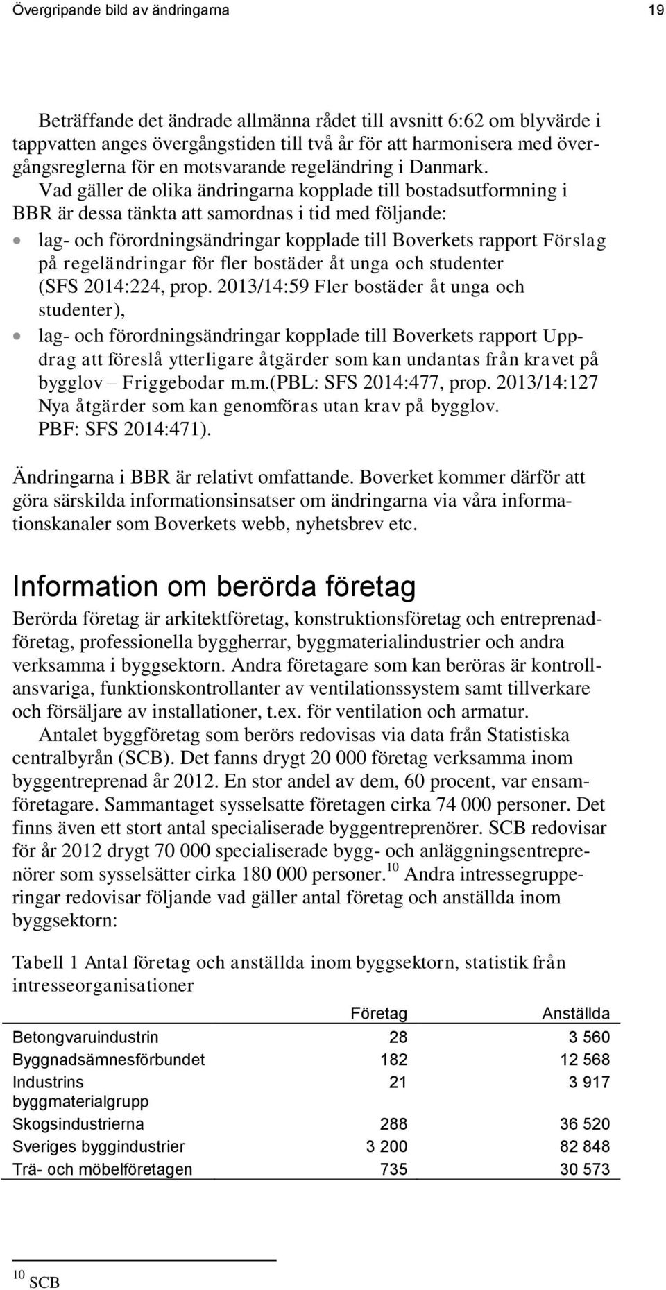 Vad gäller de olika ändringarna kopplade till bostadsutformning i BBR är dessa tänkta att samordnas i tid med följande: lag- och förordningsändringar kopplade till Boverkets rapport Förslag på