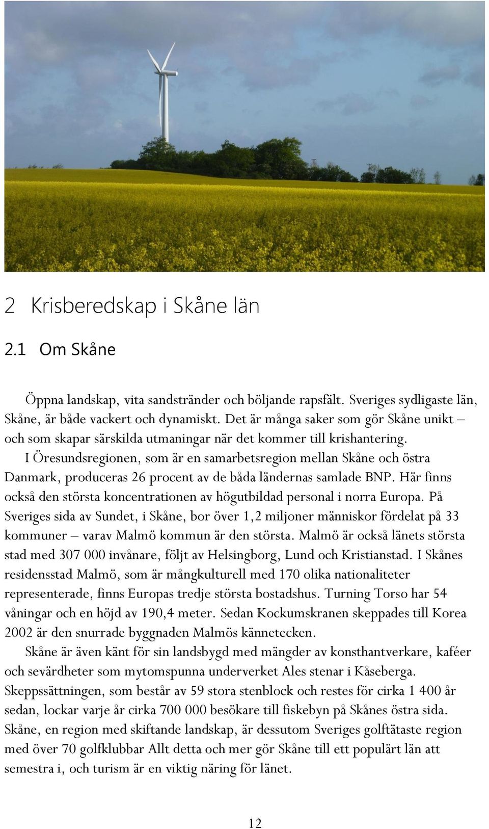 I Öresundsregionen, som är en samarbetsregion mellan Skåne och östra Danmark, produceras 26 procent av de båda ländernas samlade BNP.