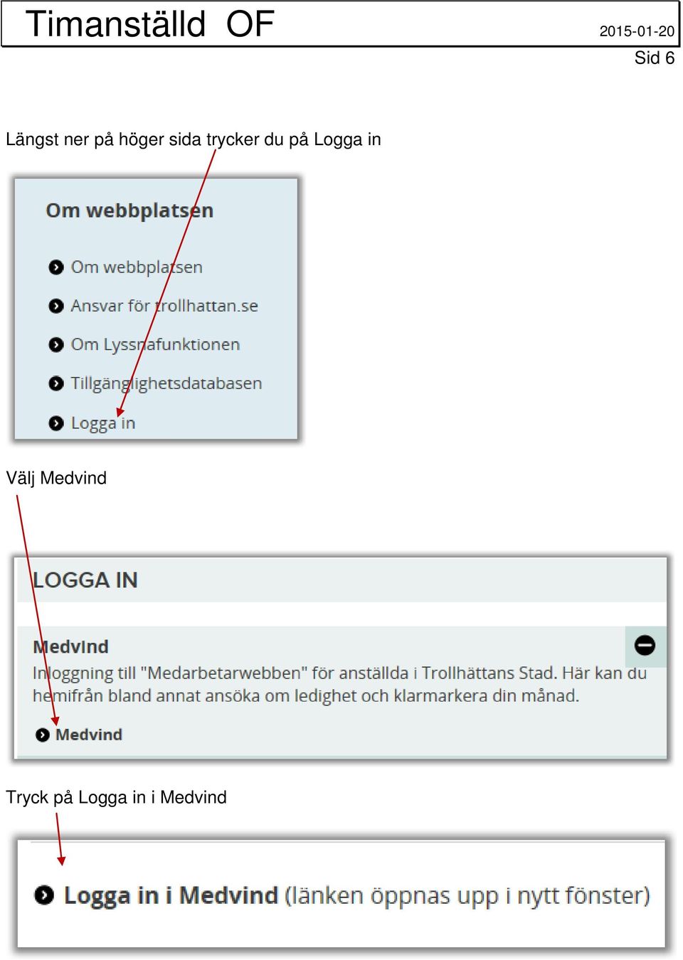 på Logga in Välj