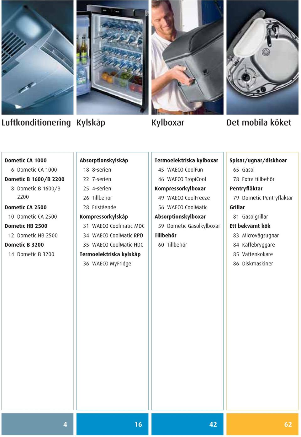 CA 2500 28 Fristående 56 WAECO CoolMatic Grillar 10 Dometic CA 2500 Kompressorkylskåp Absorptionskylboxar 81 Gasolgrillar Dometic HB 2500 31 WAECO Coolmatic MDC 59 Dometic Gasolkylboxar Ett bekvämt