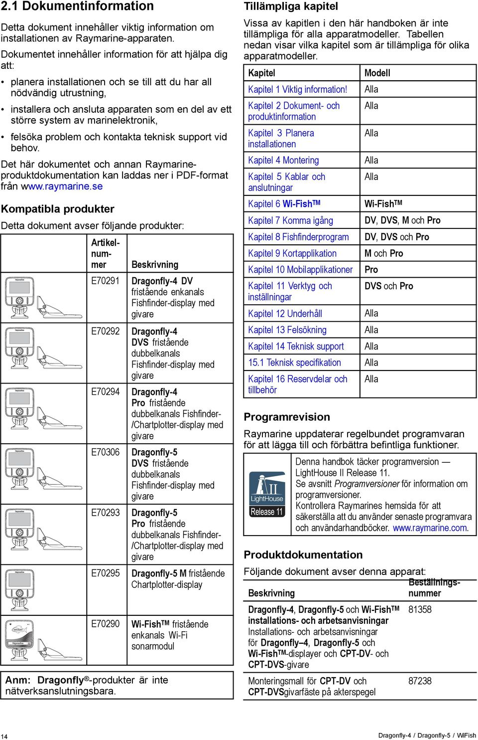 marinelektronik, felsöka problem och kontakta teknisk support vid behov. Det här dokumentet och annan Raymarineproduktdokumentation kan laddas ner i PDF-format från www.raymarine.