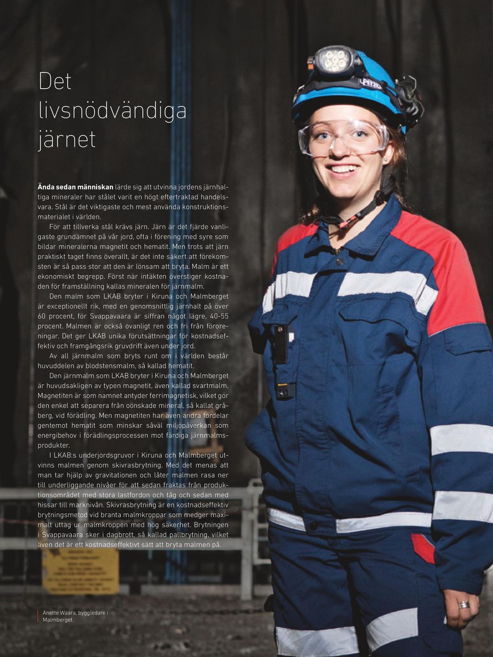 Järn är det fjärde vanligaste grundämnet på vår jord, ofta i förening med syre som bildar mineralerna magnetit och hematit.