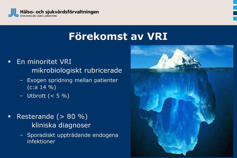 14 %) Utbrott (< 5 %) Resterande (> 80 %) kliniska