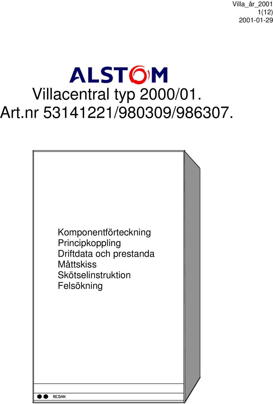 Komponentförteckning Principkoppling