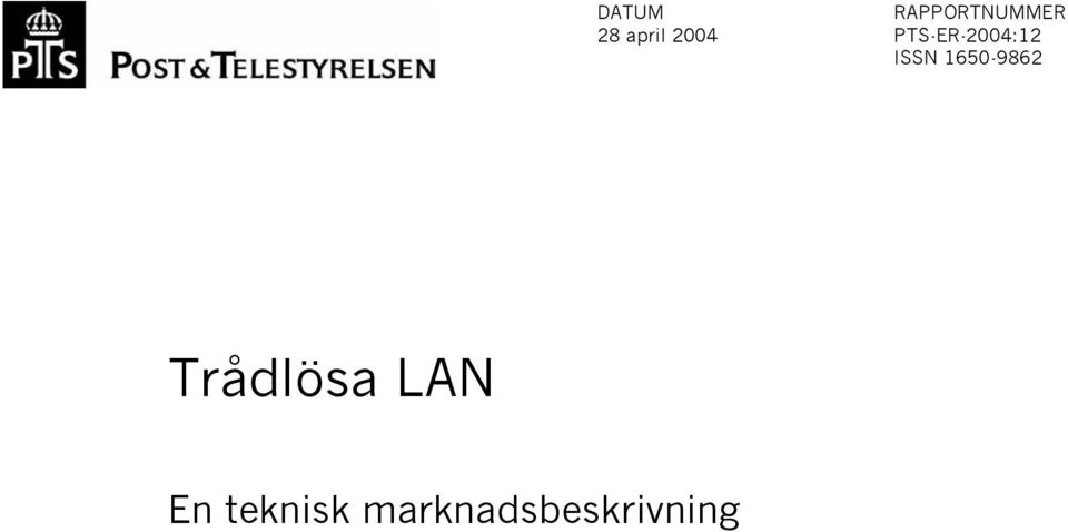 ISSN 1650-9862 Trådlösa