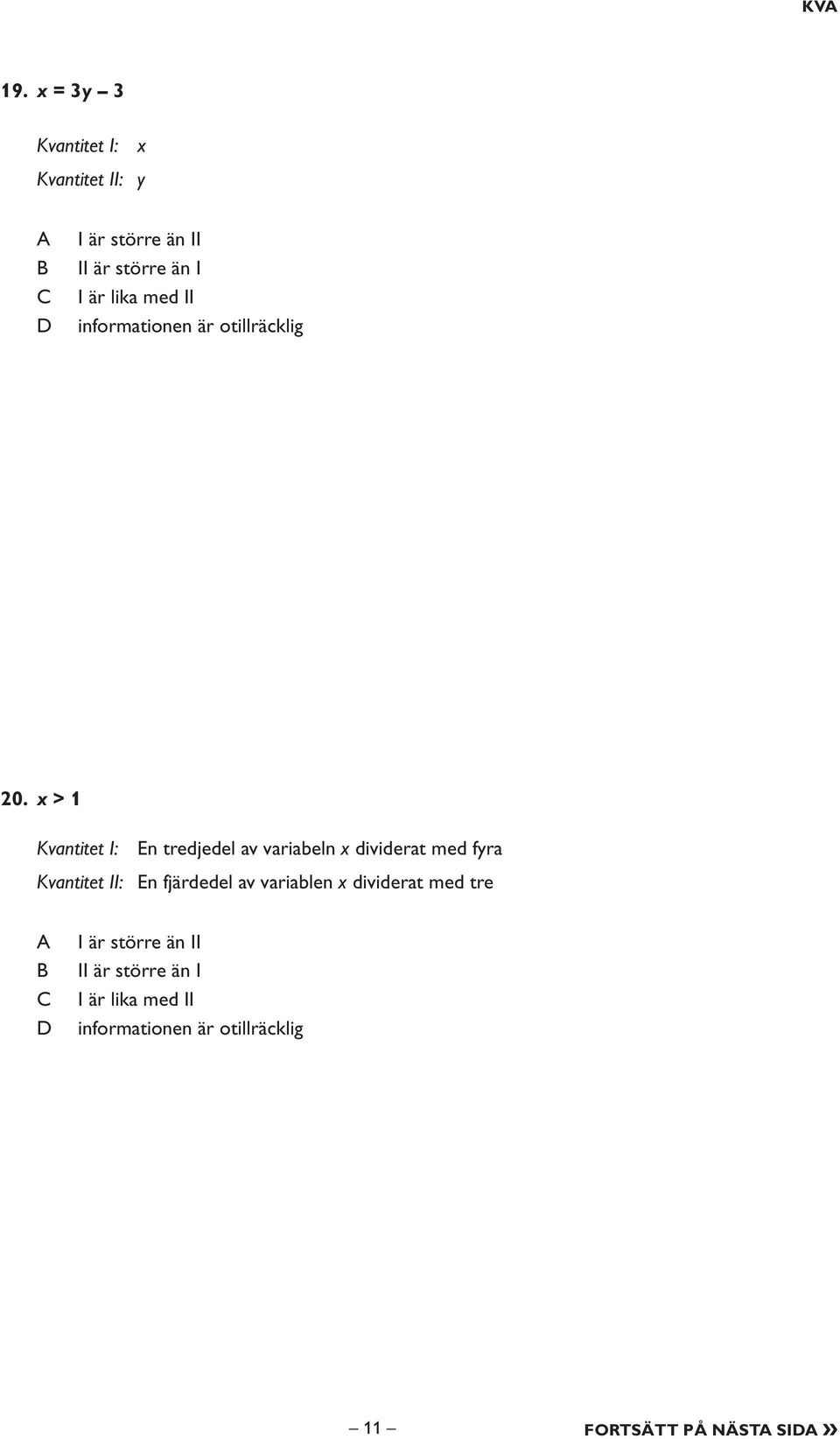 II informationen är otillräcklig 20.