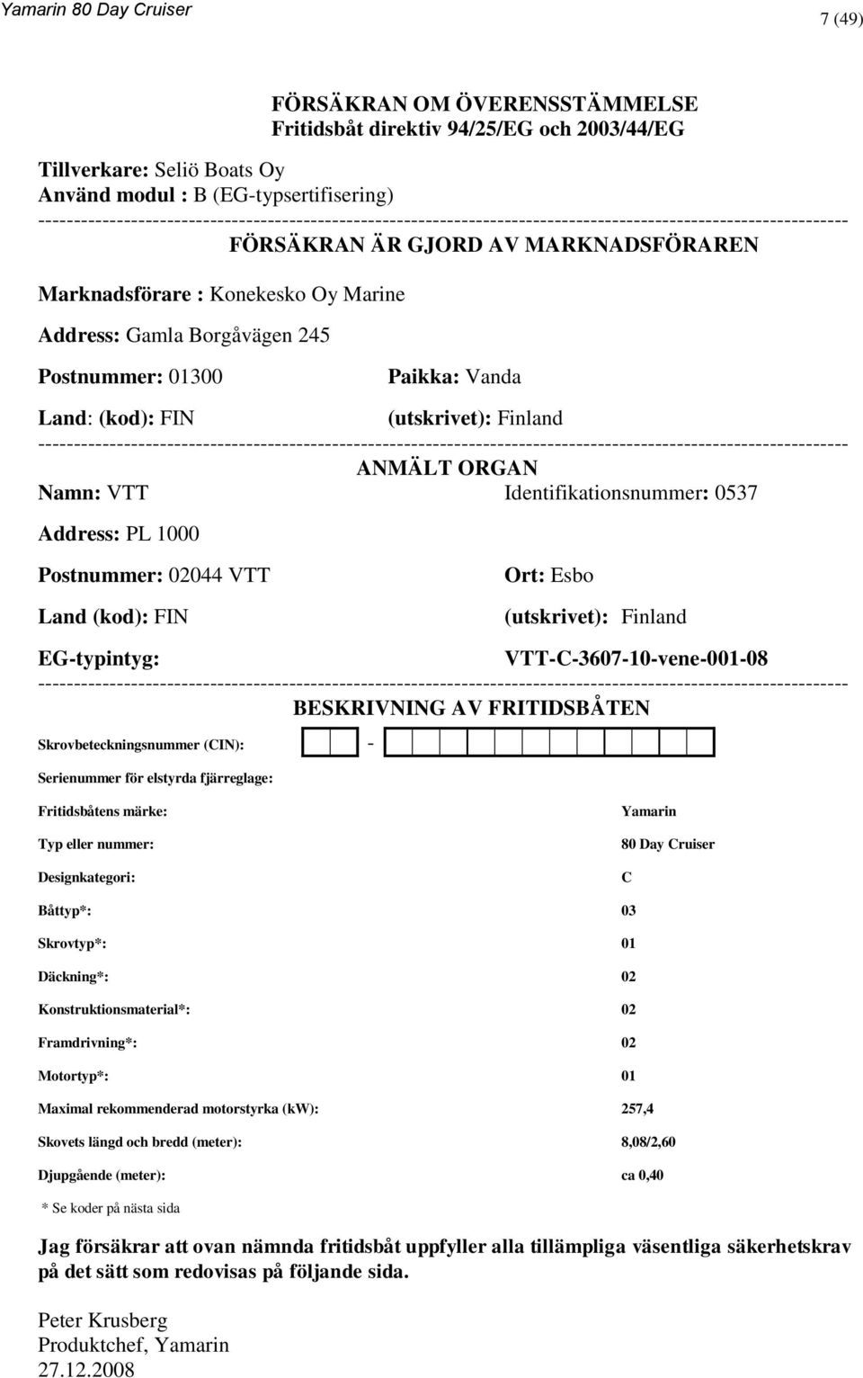 Gamla Borgåvägen 245 Postnummer: 01300 Paikka: Vanda Land: (kod): FIN (utskrivet): Finland