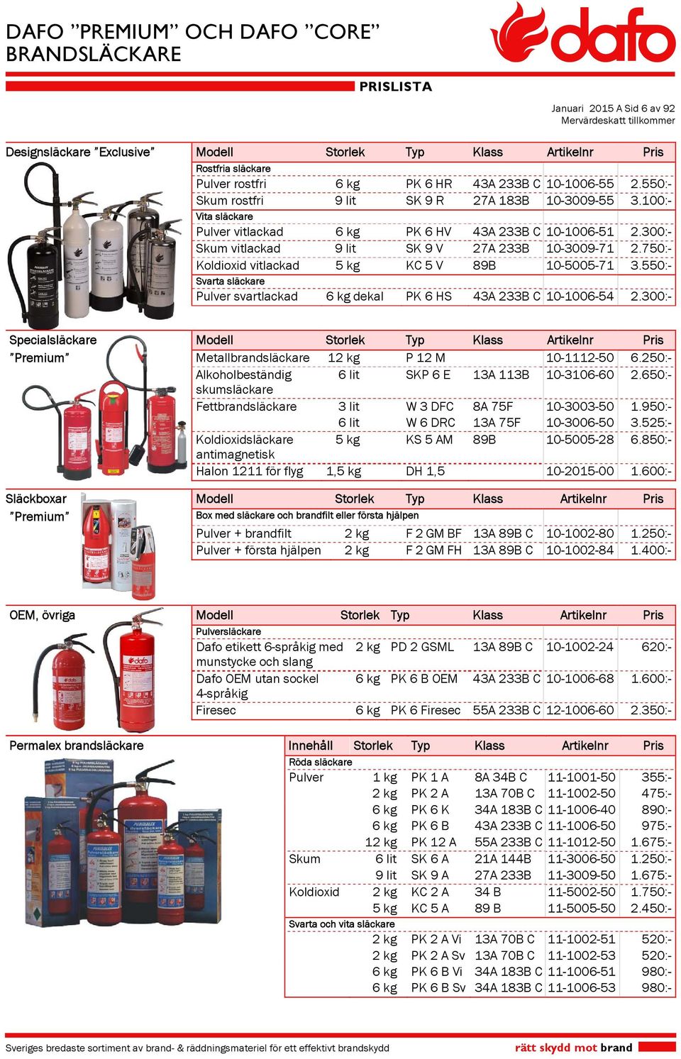 0:- Svarta släckare Pulver svartlackad kg dekal PK HS A B C -0-.00:- Specialsläckare Modell Storlek Typ Klass Artikelnr Pris Premium Metallbrandsläckare 1 kg P 1 M -1-0.