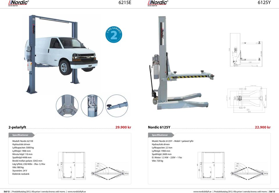 kg. Styrström: 24 V Elektrisk nedsänk Nordic 6125Y...............................................................................................................................................22.