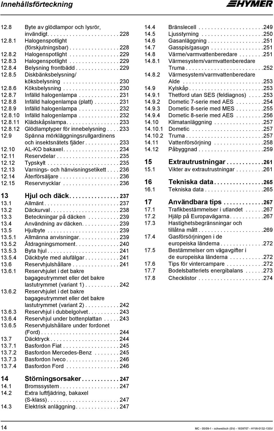 ............ 231 12.8.8 Infälld halogenlampa (platt)........ 231 12.8.9 Infälld halogenlampa............. 232 12.8.10 Infälld halogenlampa............. 232 12.8.11 Klädskåpslampa................. 233 12.