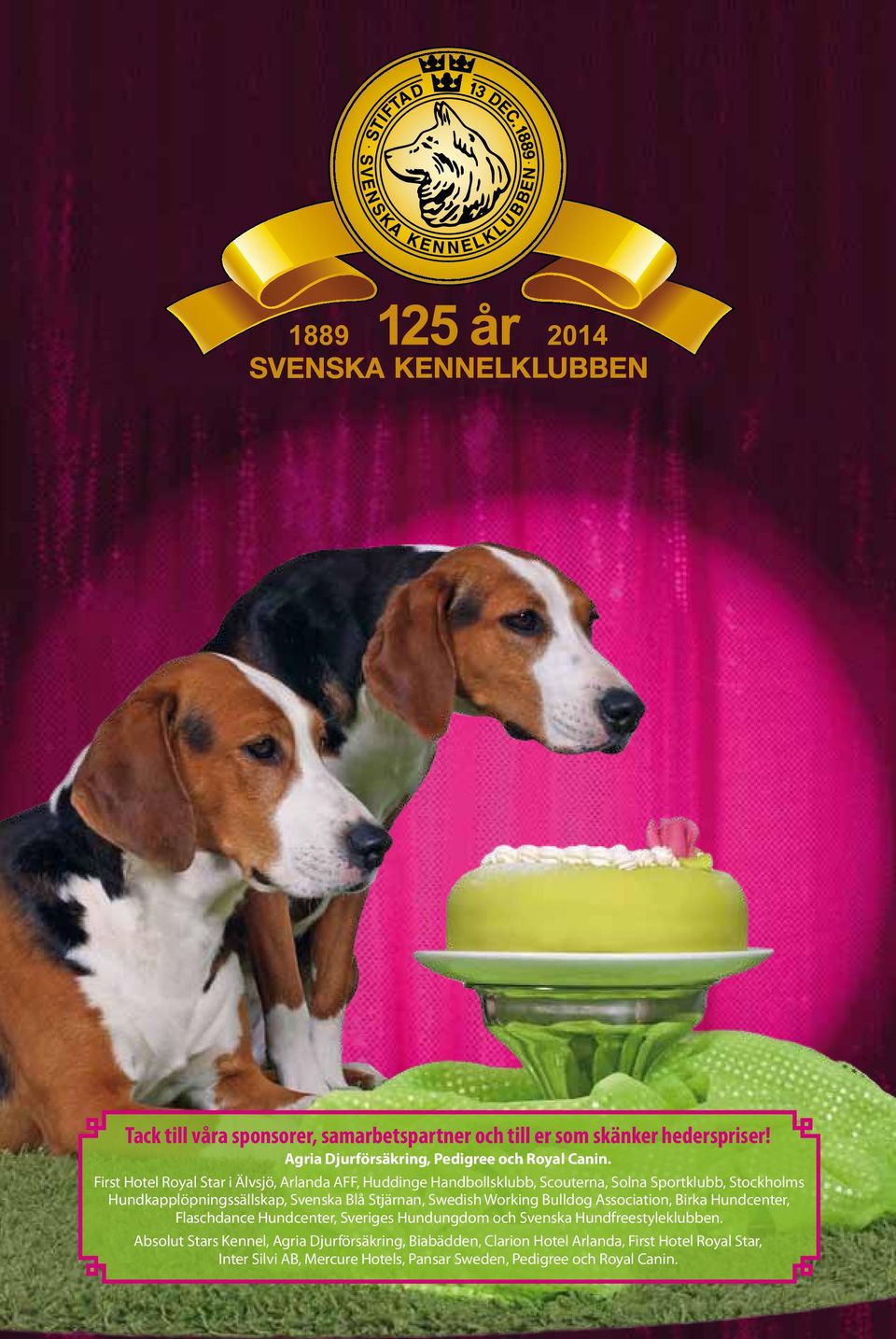 Stjärnan, Swedish Working Bulldog Association, Birka Hundcenter, Flaschdance Hundcenter, Sveriges Hundungdom och Svenska Hundfreestyleklubben.