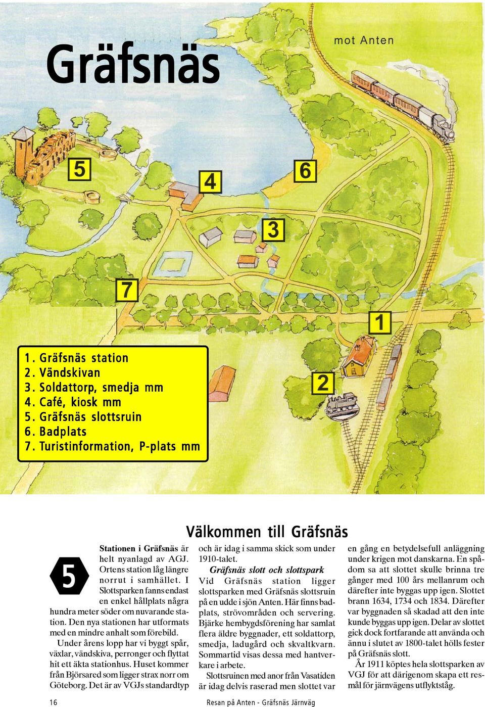 Den nya stationen har utformats med en mindre anhalt som förebild. Under årens lopp har vi byggt spår, växlar, vändskiva, perronger och flyttat hit ett äkta stationhus.