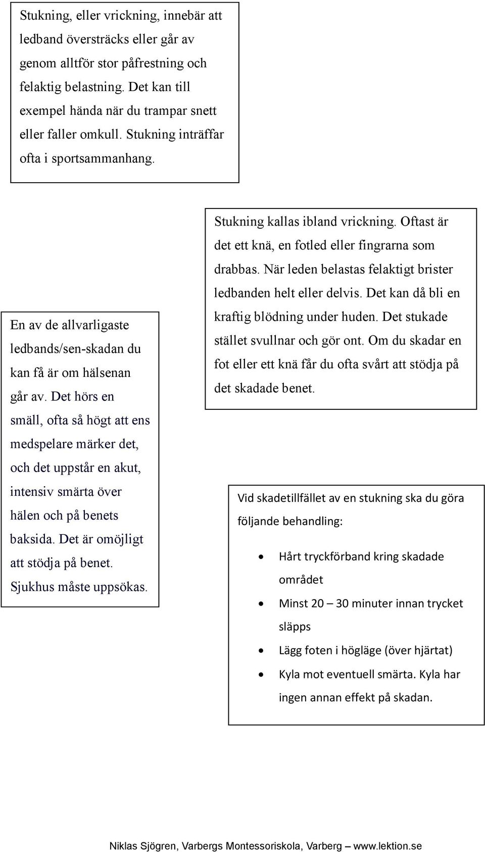 Det hörs en smäll, ofta så högt att ens medspelare märker det, och det uppstår en akut, intensiv smärta över hälen och på benets baksida. Det är omöjligt att stödja på benet. Sjukhus måste uppsökas.