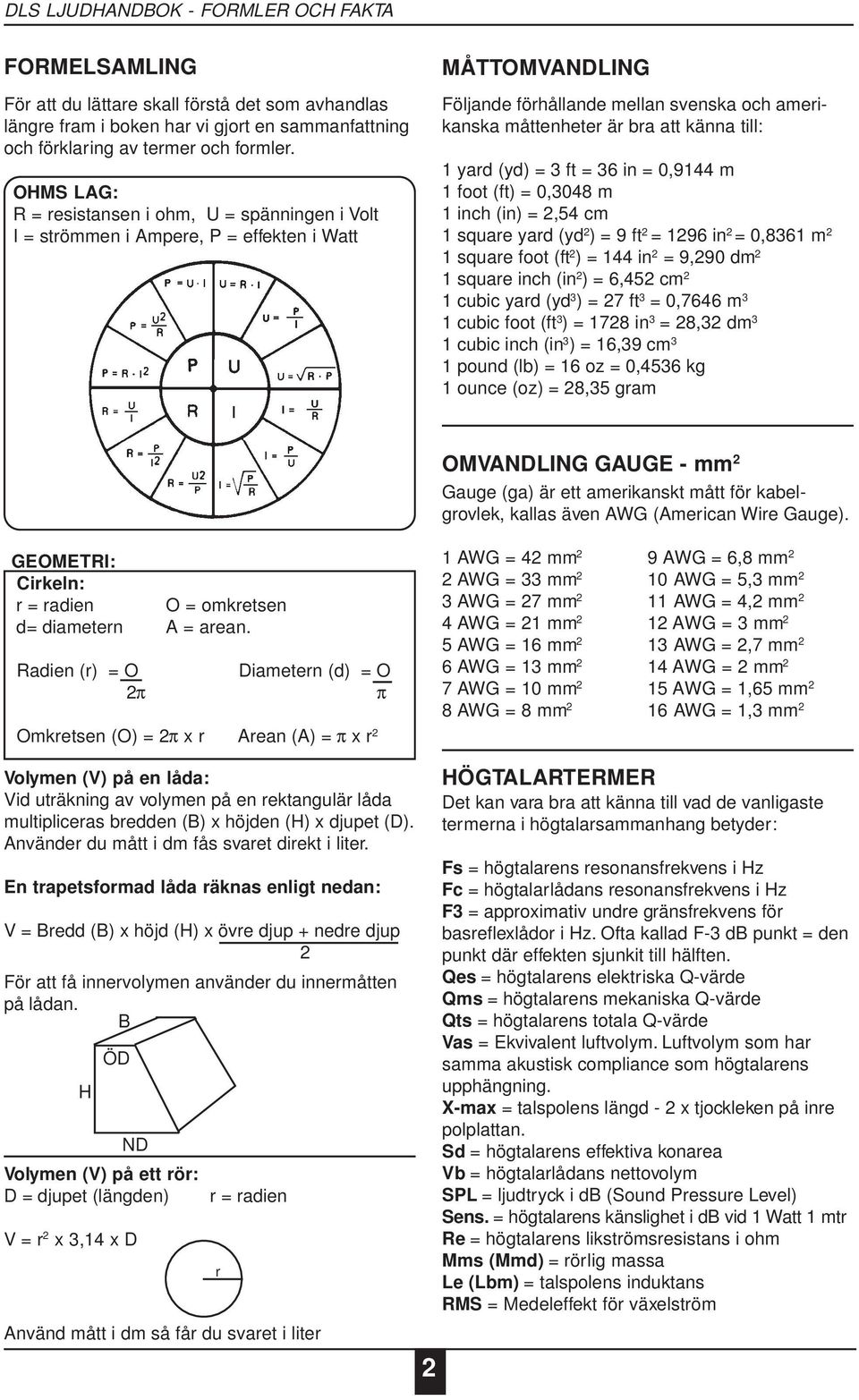 1 yard (yd) = 3 ft = 36 in = 0,9144 m 1 foot (ft) = 0,3048 m 1 inch (in) = 2,54 cm 1 square yard (yd 2 ) = 9 ft 2 = 96 in 2 = 0,8361 m 2 1 square foot (ft 2 ) = 144 in 2 = 9,290 dm 2 1 square inch