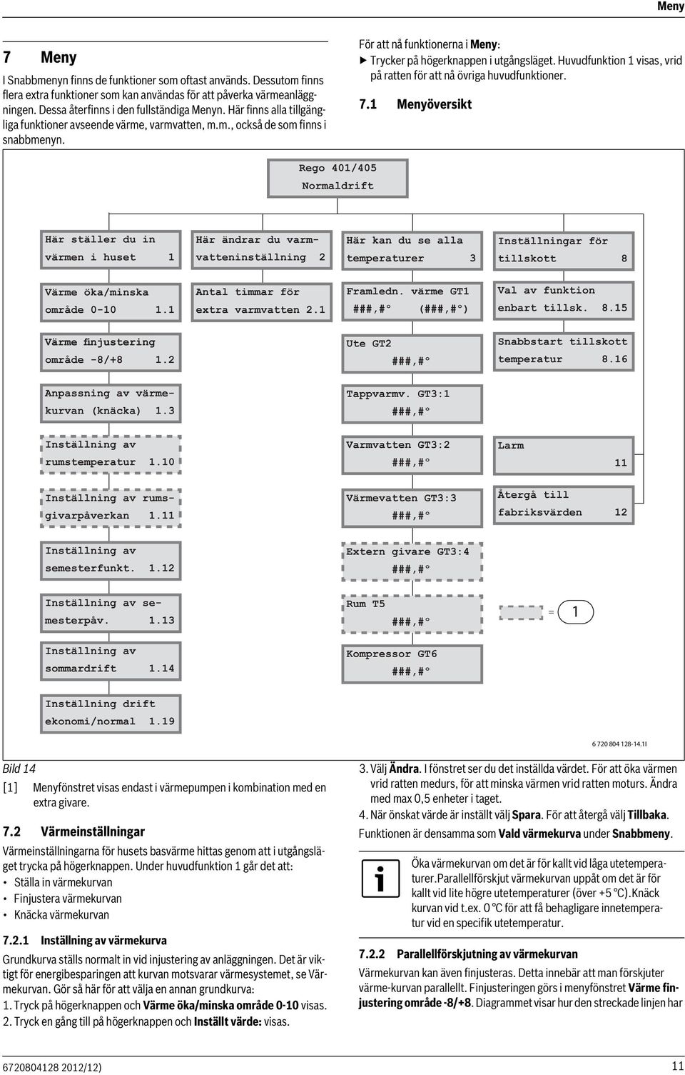 Huvudfunktion visas, vrid på ratten för att nå övriga huvudfunktioner. 7.