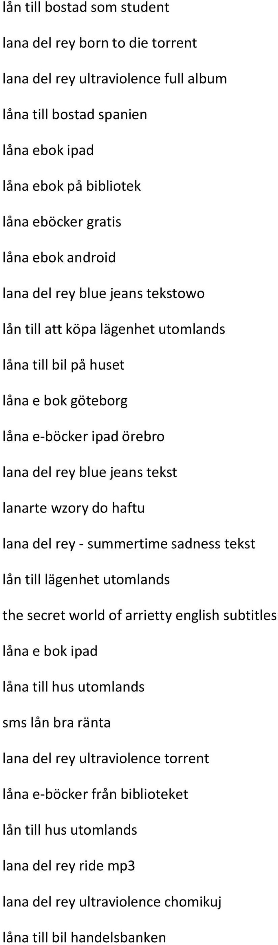Lån och krediter