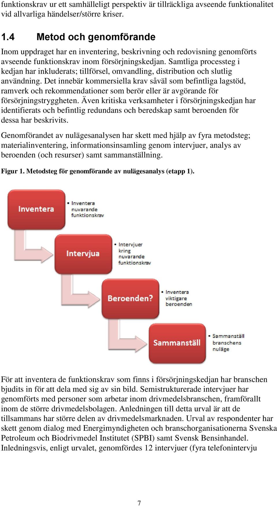 Samtliga processteg i kedjan har inkluderats; tillförsel, omvandling, distribution och slutlig användning.