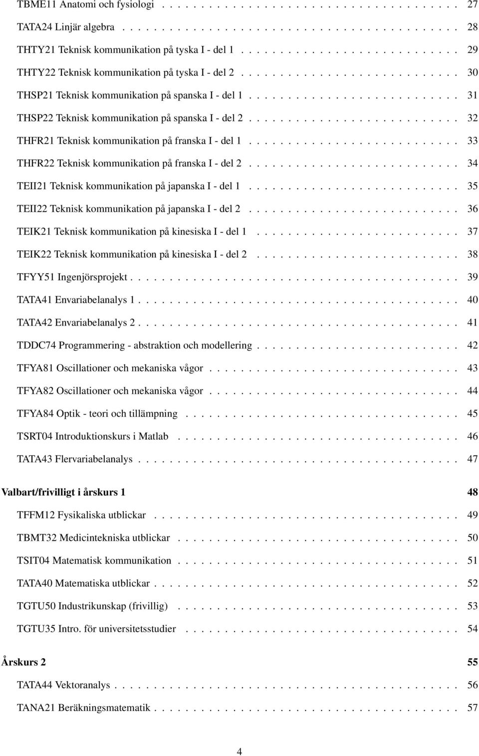 .......................... 31 THSP22 Teknisk kommunikation på spanska I - del 2........................... 32 THFR21 Teknisk kommunikation på franska I - del 1.