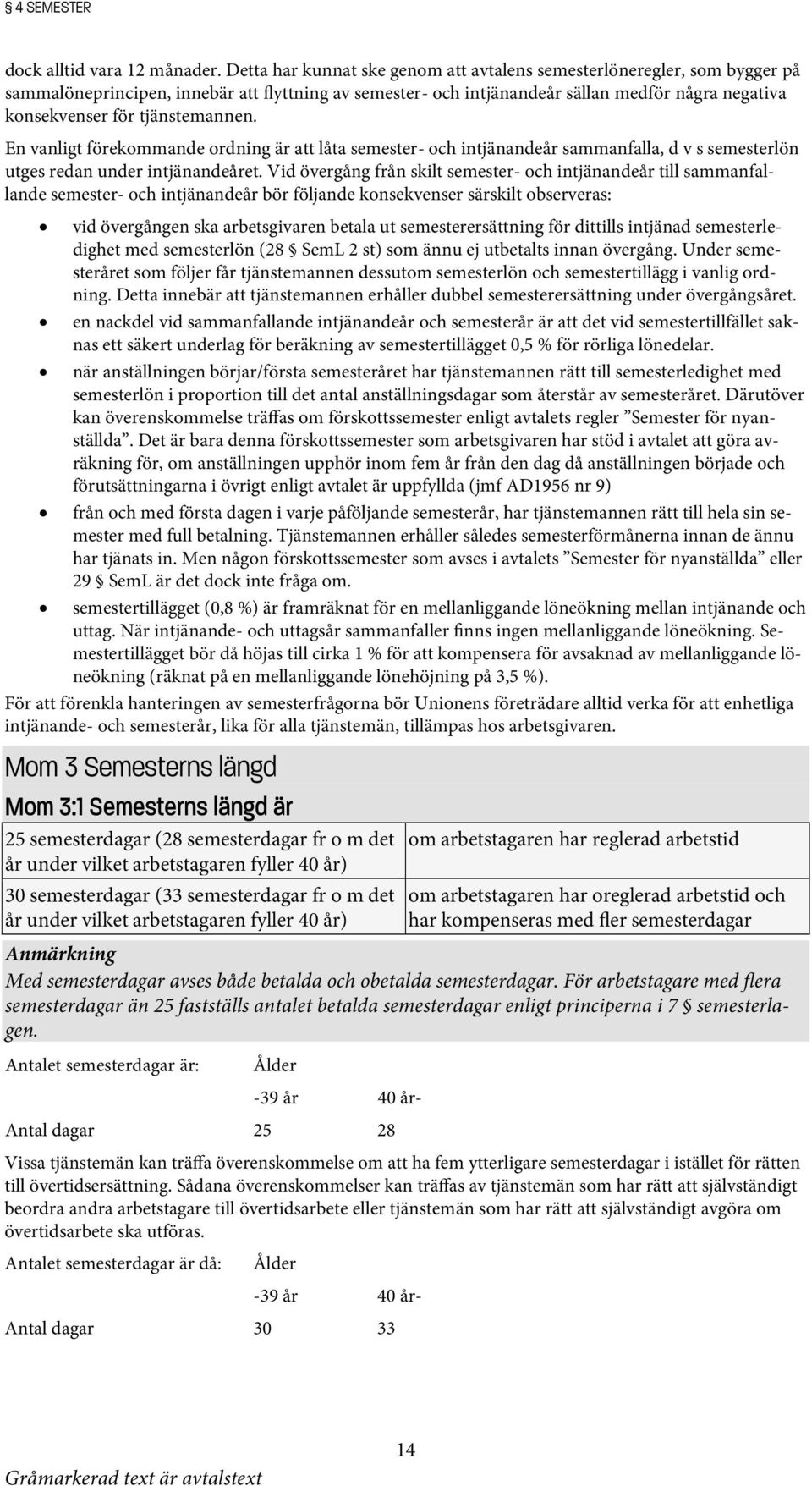 tjänstemannen. En vanligt förekommande ordning är att låta semester- och intjänandeår sammanfalla, d v s semesterlön utges redan under intjänandeåret.